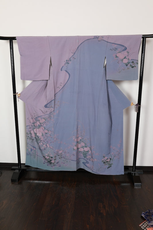Houmongi kimono light purple Hand-drawn pre-owned /R570