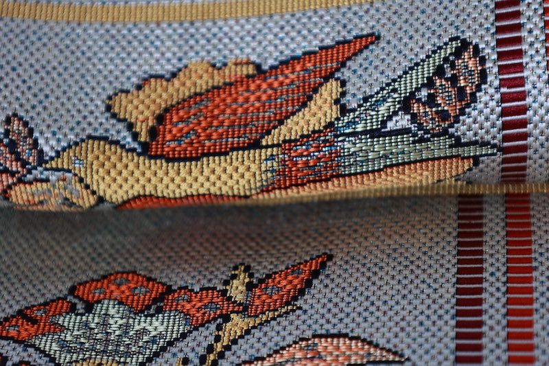 Used sash belt (nagoya-obi) 100% silk /A377