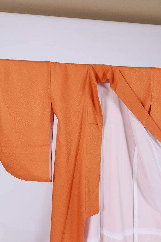 Japanese kimono used <Iromuzi> Msize silk 100% /T679