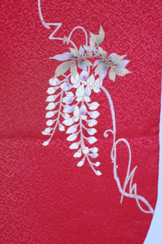 Japanese kimono used <Iromuzi> Lsize polyester /T678