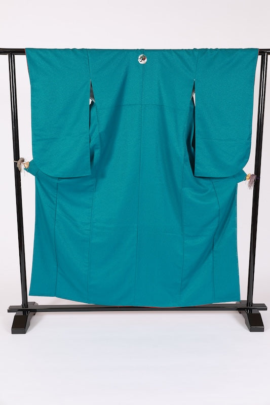 Japanese kimono used <Iromuzi> Msize polyester /T676