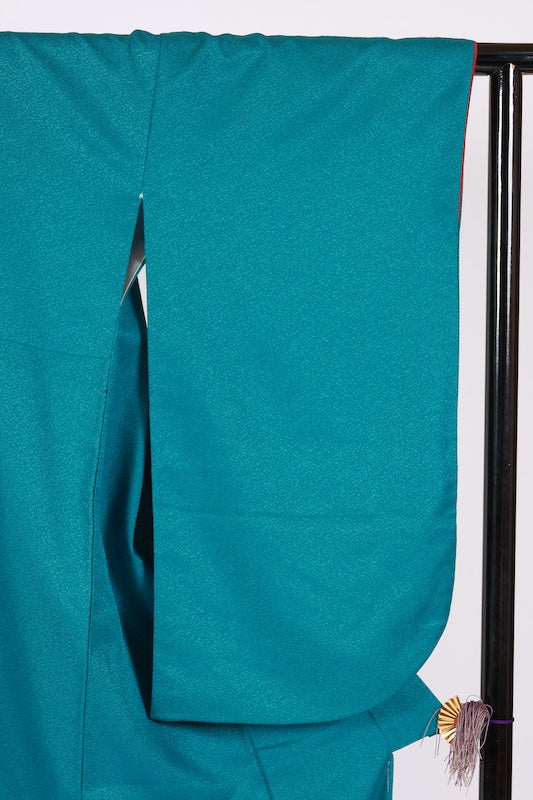 Japanese kimono used <Iromuzi> Msize polyester /T676