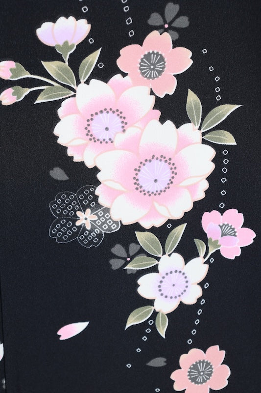 Japanese kimono used <Komon> Msize polyester /T675