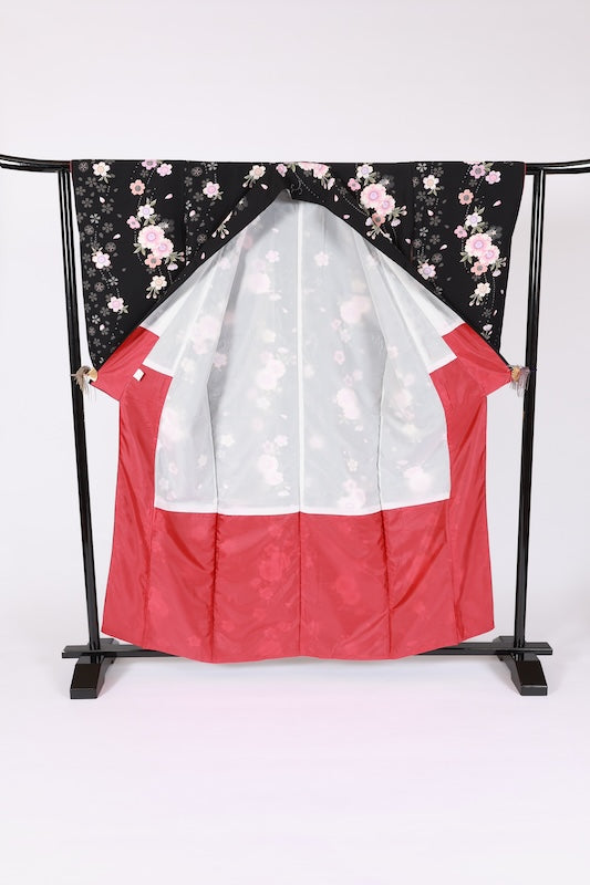 Japanese kimono used <Komon> Msize polyester /T675