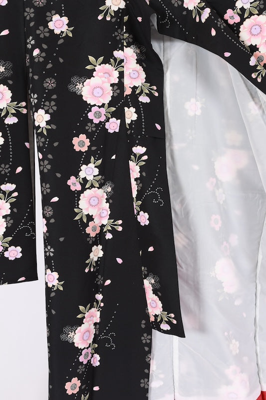 Japanese kimono used <Komon> Msize polyester /T675