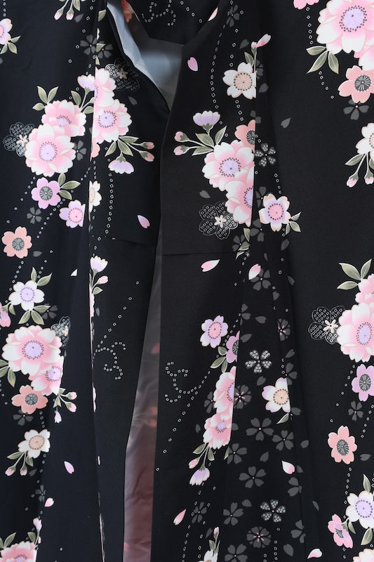 Japanese kimono used <Komon> Msize polyester /T675