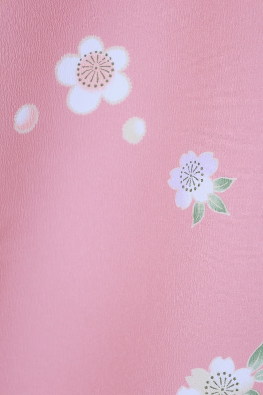 Japanese kimono used <Komon> Lsize polyester /T674