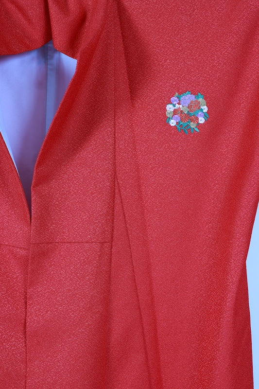 Japanese kimono used <Iromuzi> Msize polyester /T673