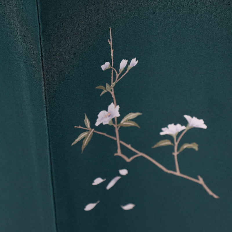 Japanese kimono used <houmongi> Msize silk 100% /T578