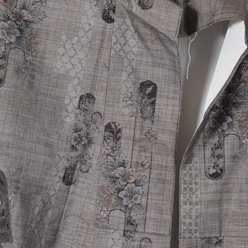 Japanese kimono used <Tsumugi> Msize silk 100% /T688