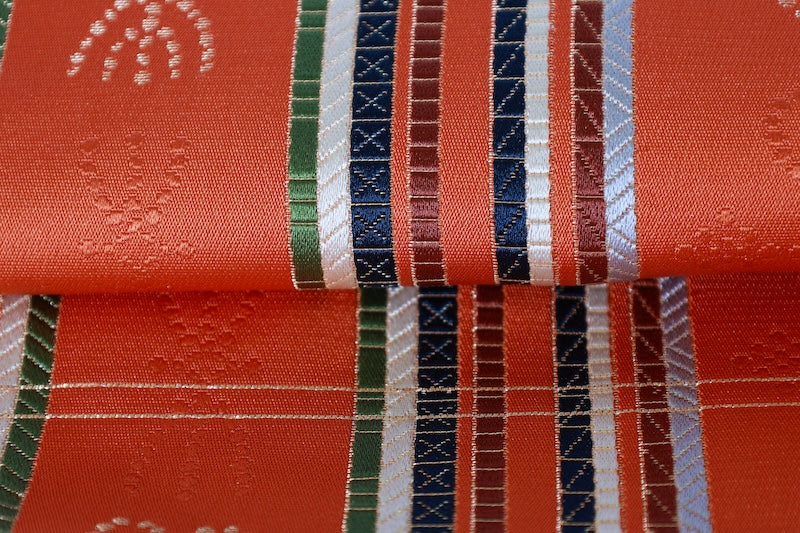 Used sash belt (nagoya-obi) tetoron /A368