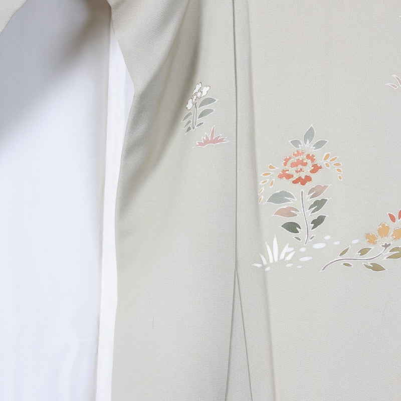 Japanese kimono used <houmongi>-size M silk 100% silk /T95