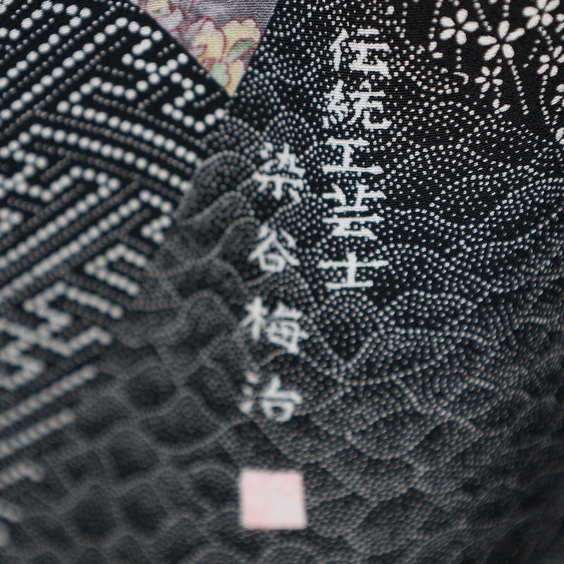 Japanese kimono used <komon>-size M silk 100% silk /T96