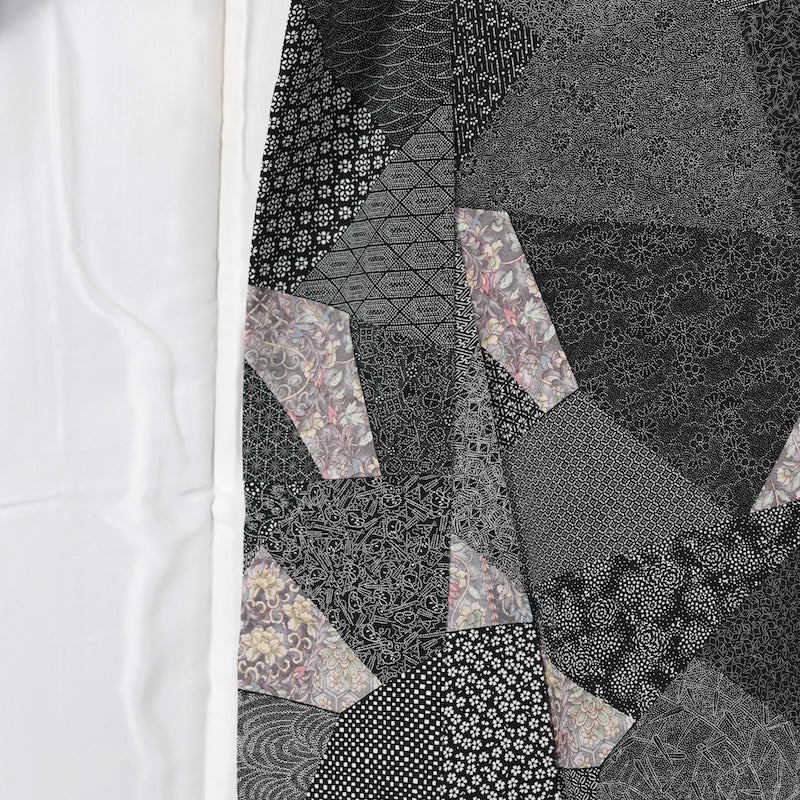 Japanese kimono used <komon>-size M silk 100% silk /T96