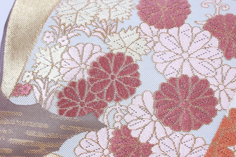 Japanese used sash belt (hukuro-obi) 100% silk /B1125