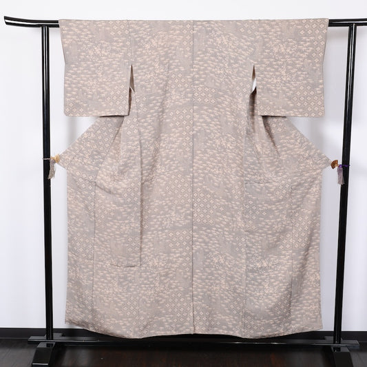 Japanese kimono used <Komon> Msize silk 100% /T98