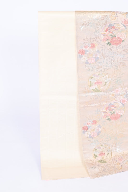 Japanese used sash belt (hukuro-obi) 100% silk /B1124