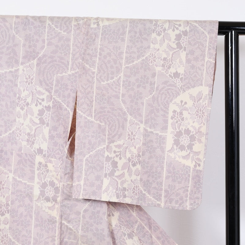 used Japanese kimono (tsumugi) M Size 100%silk/A3