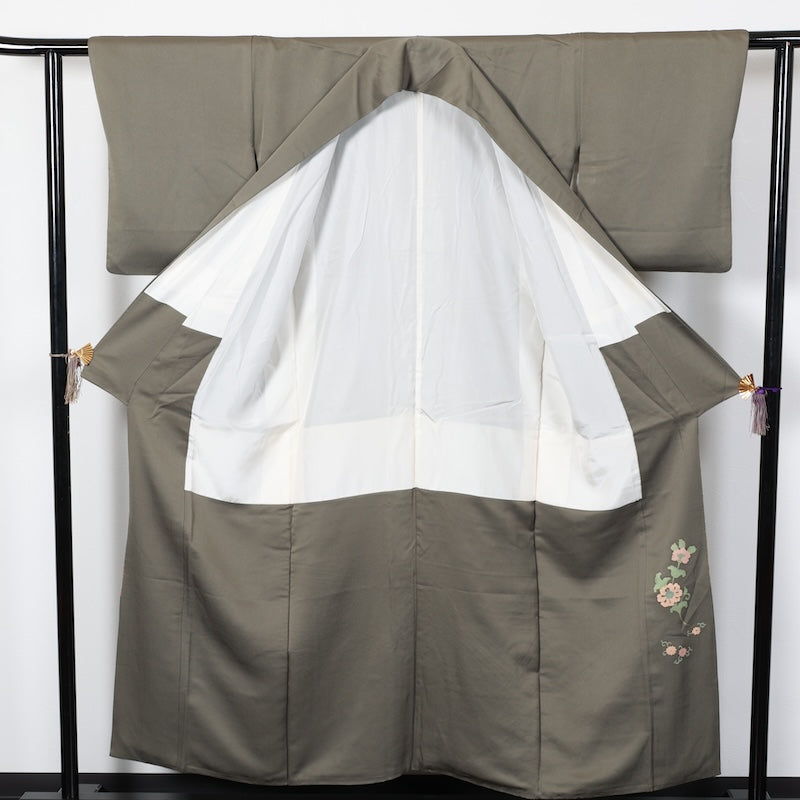 Japanese kimono used <irotome>-size M silk 100% silk /T80
