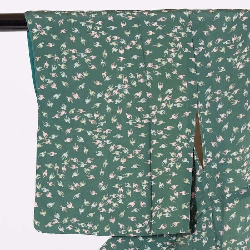 Japanese kimono used <Komon> Ssize silk 100% /D002