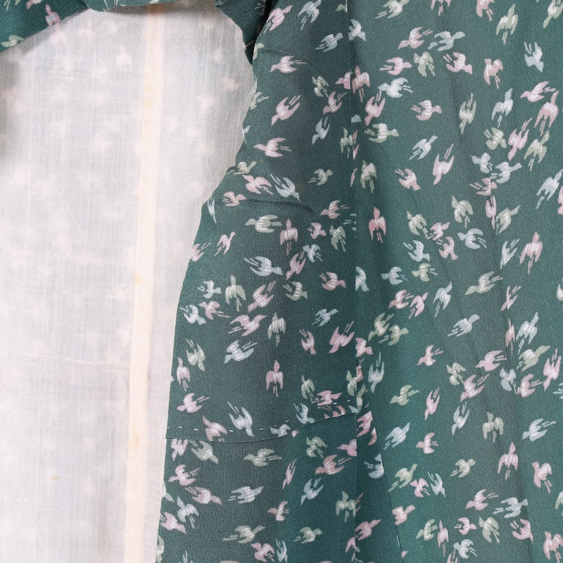 Japanese kimono used <Komon> Ssize silk 100% /D002