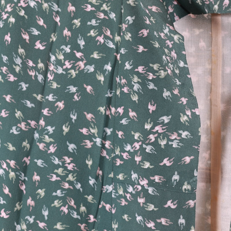 Japanese kimono used <Komon> Ssize silk 100% /D002
