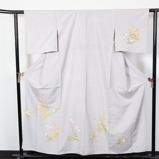 Japanese kimono New <houmongi>-size M silk 100% silk /T85