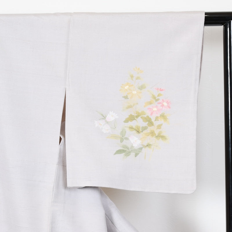 Japanese kimono New <houmongi>-size M silk 100% silk /T85