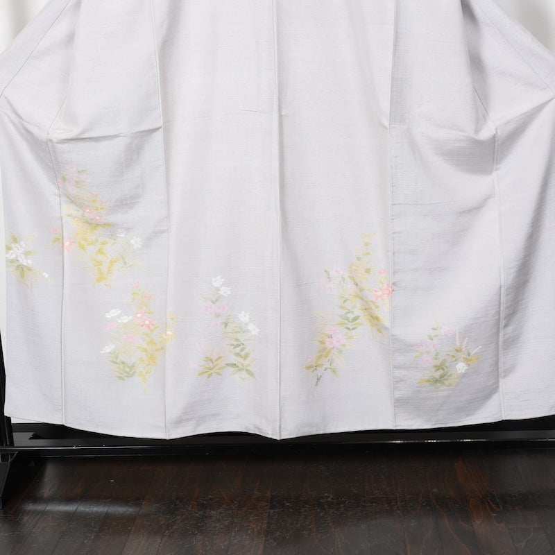 Japanese kimono New <houmongi>-size M silk 100% silk /T85