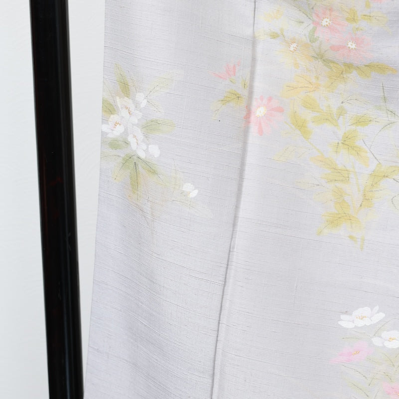 Japanese kimono New <houmongi>-size M silk 100% silk /T85