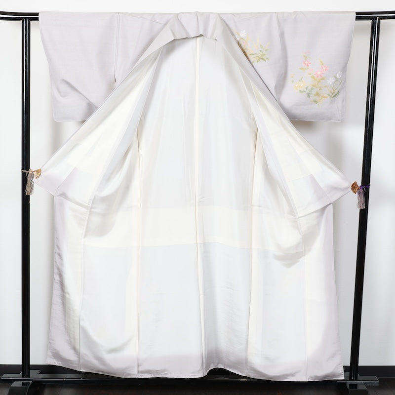 Japanese kimono New <houmongi>-size M silk 100% silk /T85