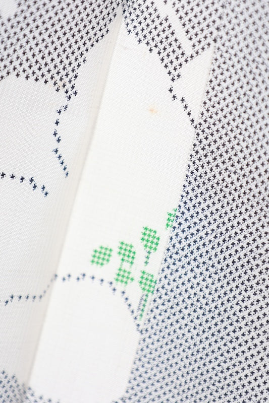 Japanese kimono used <Tsumugi> Msize silk 100% /B1139