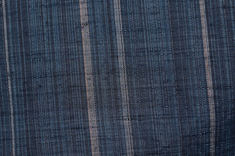 Tsumugi kimono indigo gray pre-owned /R546