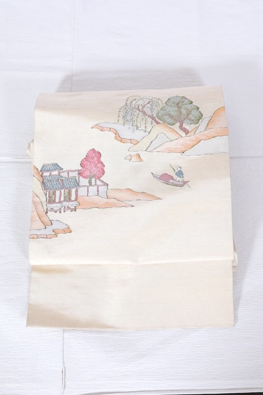 Used sash belt (nagoya-obi) 100% silk /A348