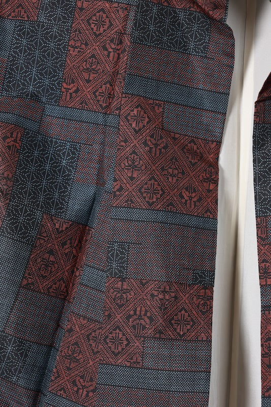 Tsumugi kimono indigo preowned /R577