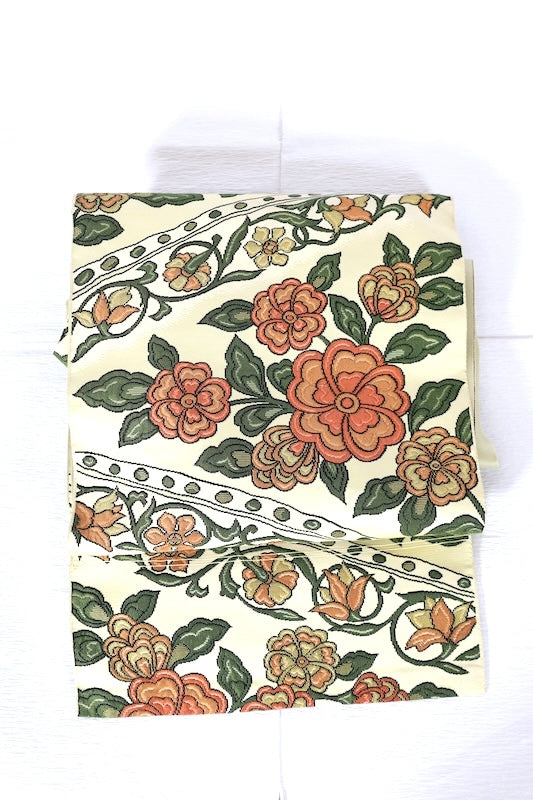 Used sash belt (nagoya-obi) 100% silk /
