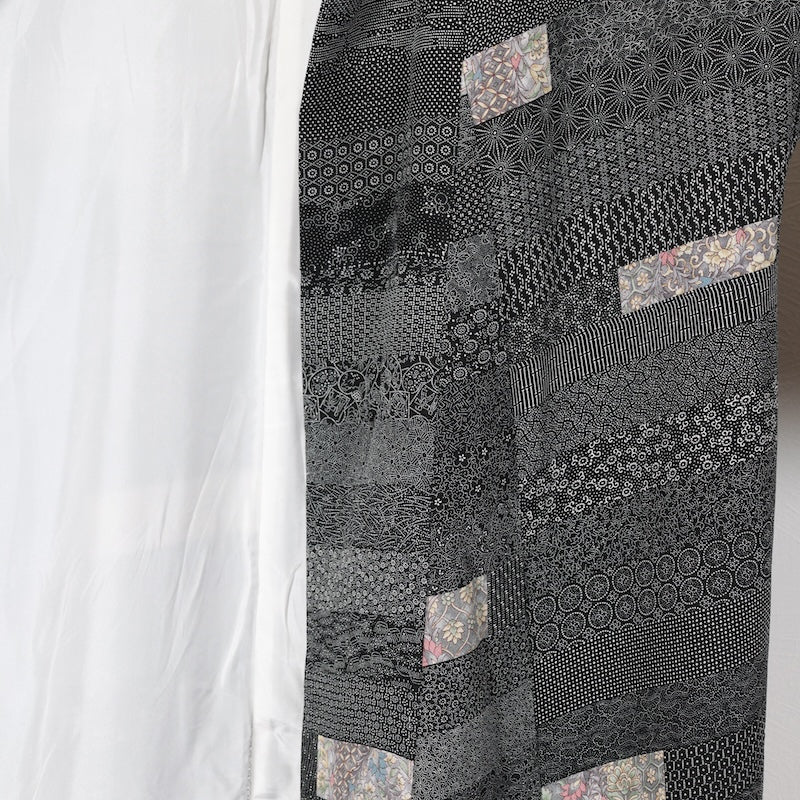 Japanese kimono used <komon>-size M silk 100% silk /T90