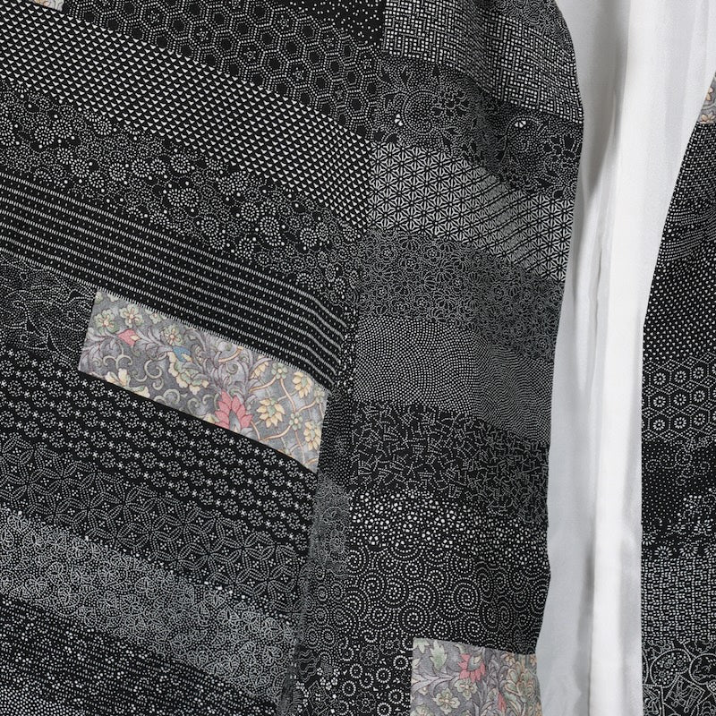Japanese kimono used <komon>-size M silk 100% silk /T90