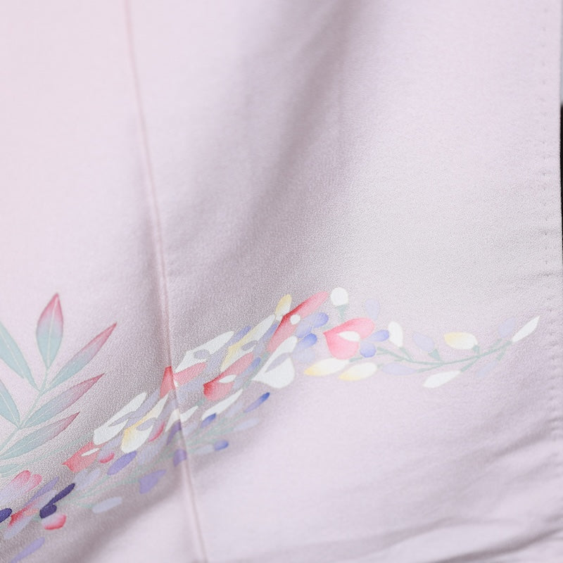 Japanese kimono New <houmongi>-size L silk 100% silk /T88