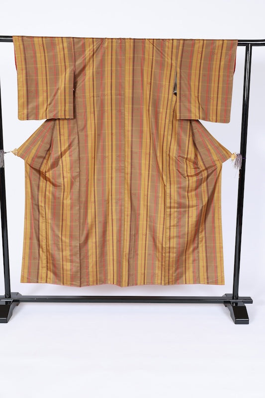 Japanese kimono Unused New <Tsumugi> Msize silk 100% /BB1132