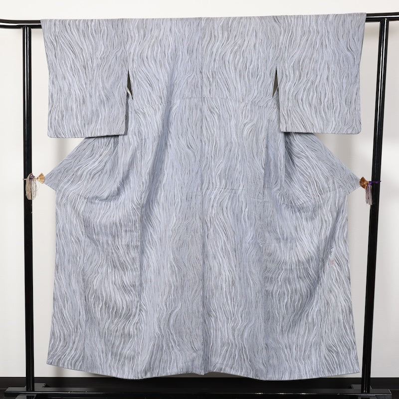 Japanese kimono used <komon>-size M silk 100% silk /T77