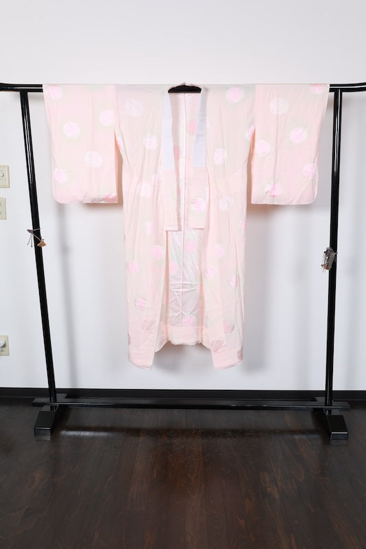 Nagajuban (long under-kimono) pink pre-owned /R583