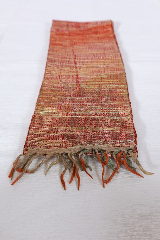 Japanese kimono sash belt used (Hanhaba-obi) silk A435