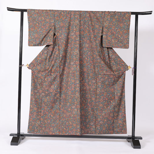 kimono (Tsumugi) M-size 100% silk / C7