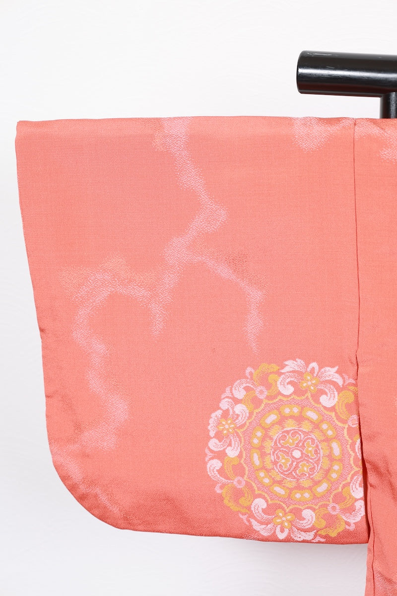 Baby girl Japanese kimono used <Hitotsumi> silk 100% /B53