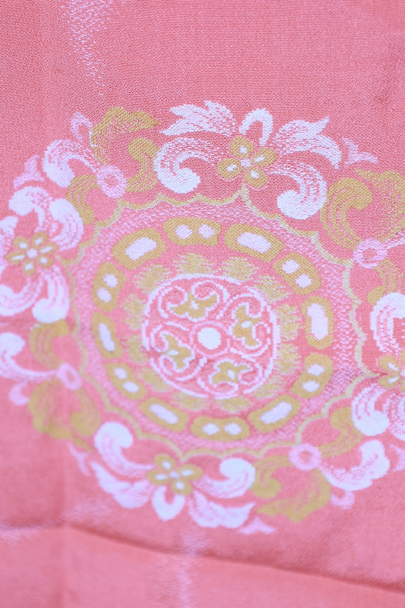 Baby girl Japanese kimono used <Hitotsumi> silk 100% /B53