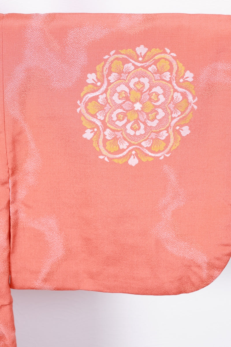 Baby girl Japanese kimono used <Hitotsumi> silk 100% /B53