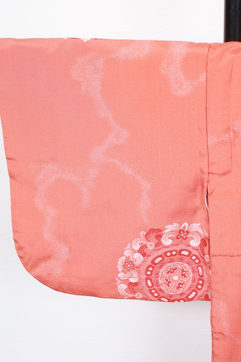 Baby girl Japanese kimono used <Hitotsumi> silk 100% /B53