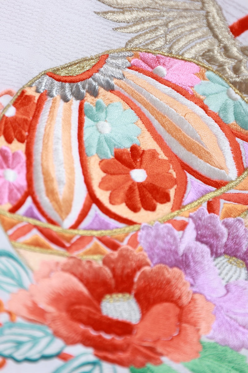 Baby girl Japanese kimono used <Hitotsumi> silk 100% /B50