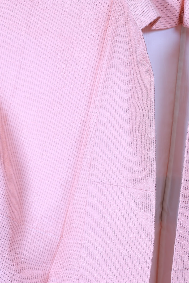 Tsumugi kimono Cherry blossom pink Hand-woven New, unused item /R611